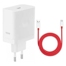 100W USB oplader met 1M USB - C kabel HQ Wit EU stekker