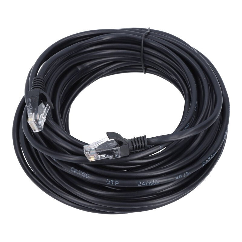10M Cat.5e RJ45 8P8C ethernet internet netwerk kabel male naar male black
