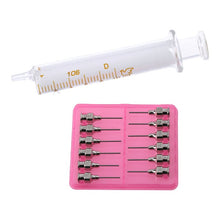 10ml glazen spuit luer met 12 stuks naalden
