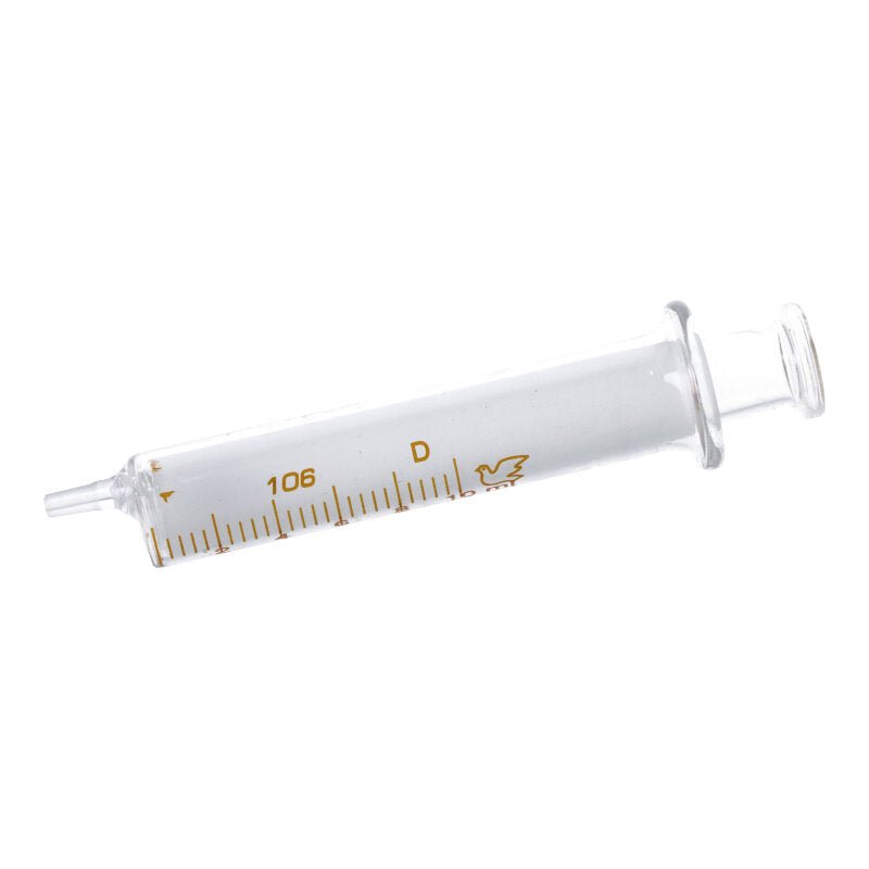 10ml glazen spuit luer met 12 stuks naalden