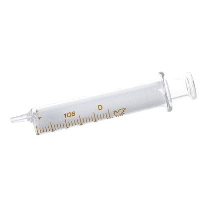 10ml glazen spuit luer met 12 stuks naalden