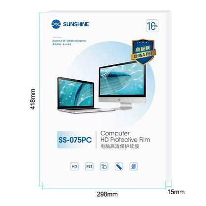 10st/doos SUNSHINE SS - 075PC 16 inch anti - vingerafdruk hd flexibele hydrogel beschermfolie voor computer