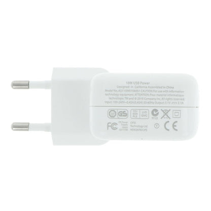 10W USB oplader zonder logo voor iPad wit EU stekker