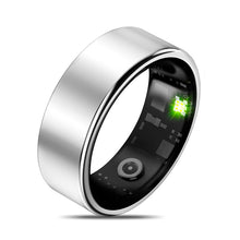 11 smart health monitoring ring met oplaadcase zilver