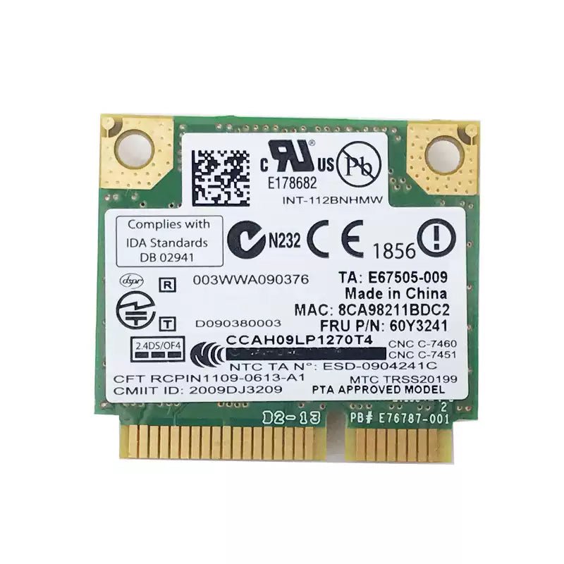 112BNHMW Intel Centrino Half Mini PCI - e WiFi Link 1000 Draadloze Kaart voor Lenovo/HP Origineel