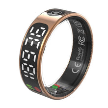 12 multifunctionele led - display & aanraakknop slimme ring met oplaadcase rose gold