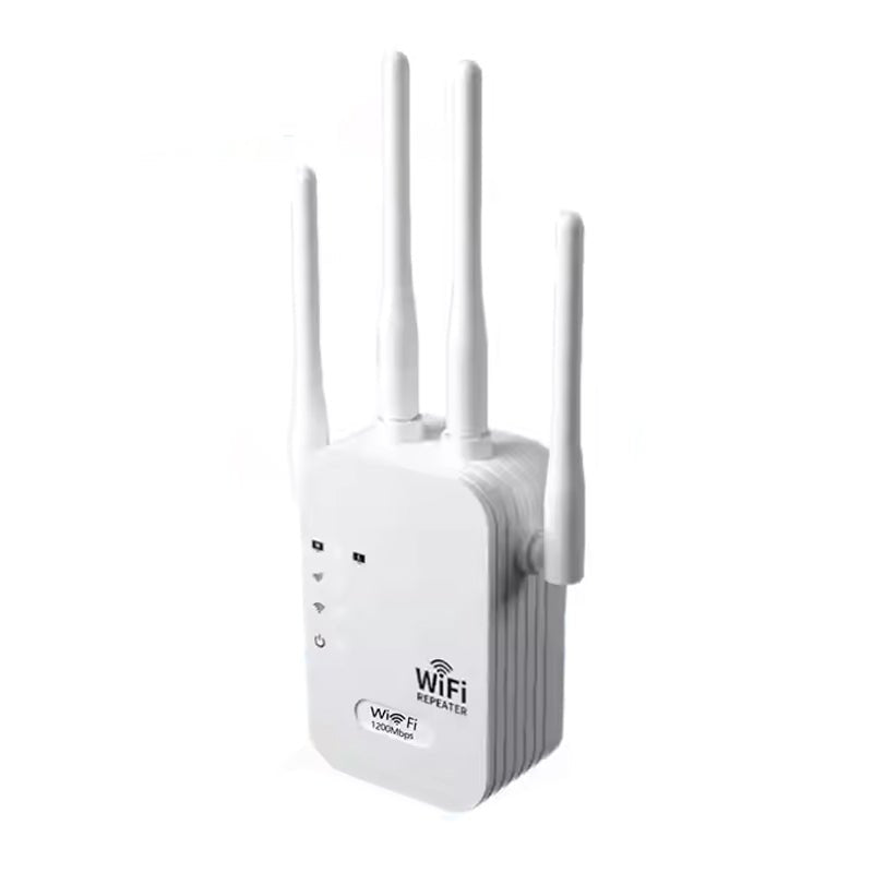 1200Mbps 2.4GHz + 5Ghz Dual Band Netwerk Draadloze WiFi Signaal Booster Repeater Wit EU Plug