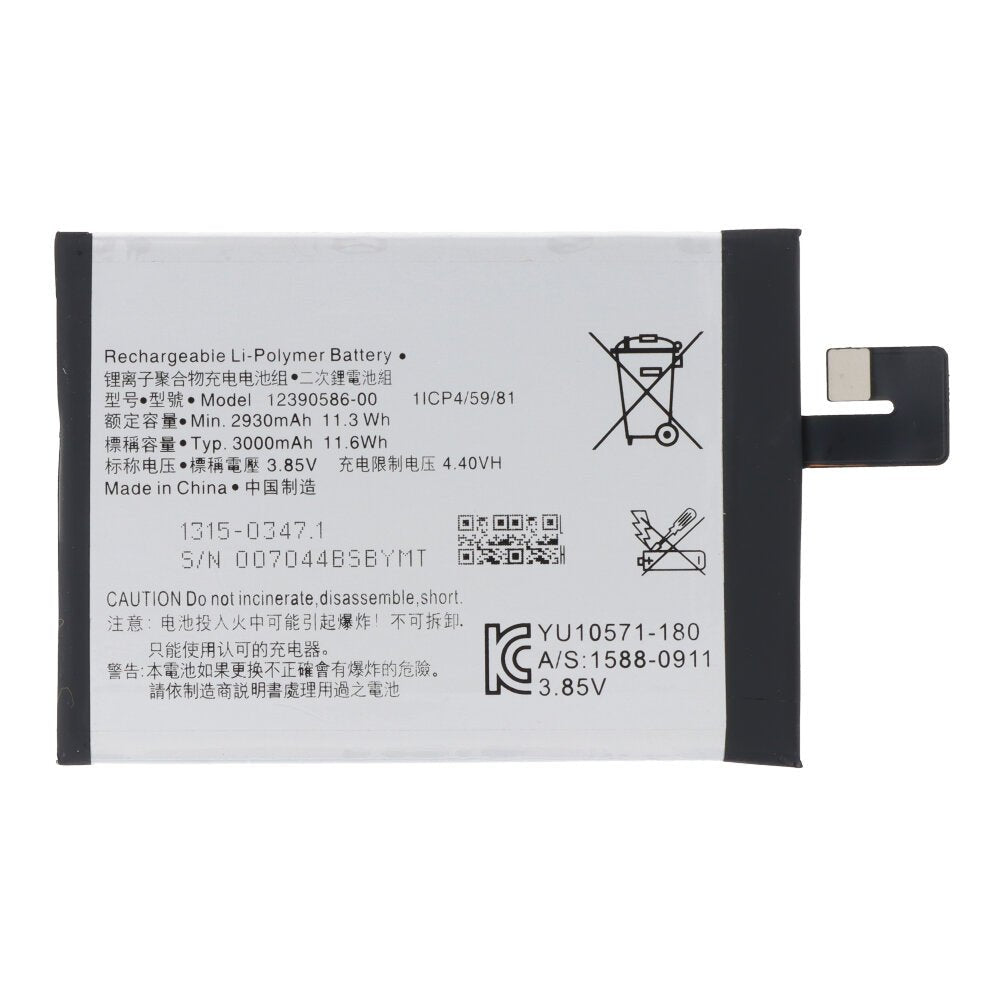 12390586 - 00 3000mAh batterij + batterij plaklaag voor Sony Xperia 10 Plus/XA3 Ultra OEM