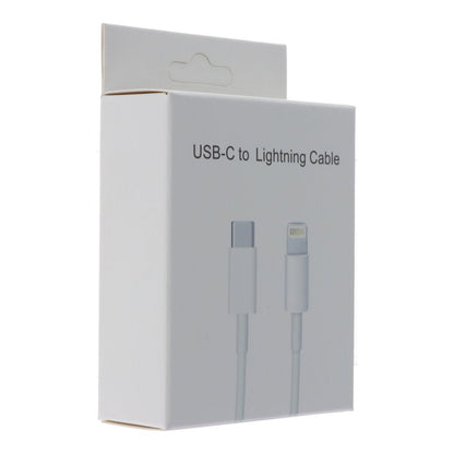 12IC 1M 28W USB - C naar Lightning kabel met verpakking voor iPhone 11 - 14 Pro Max Wit HQ