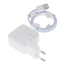 12W USB oplader met Lightning kabel zonder logo voor iPad wit EU stekker
