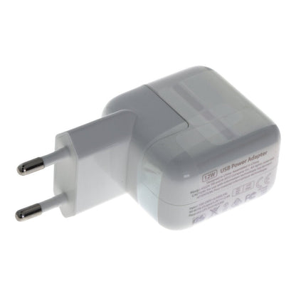 12W USB oplader zonder logo voor iPad wit EU stekker - OEM Spares