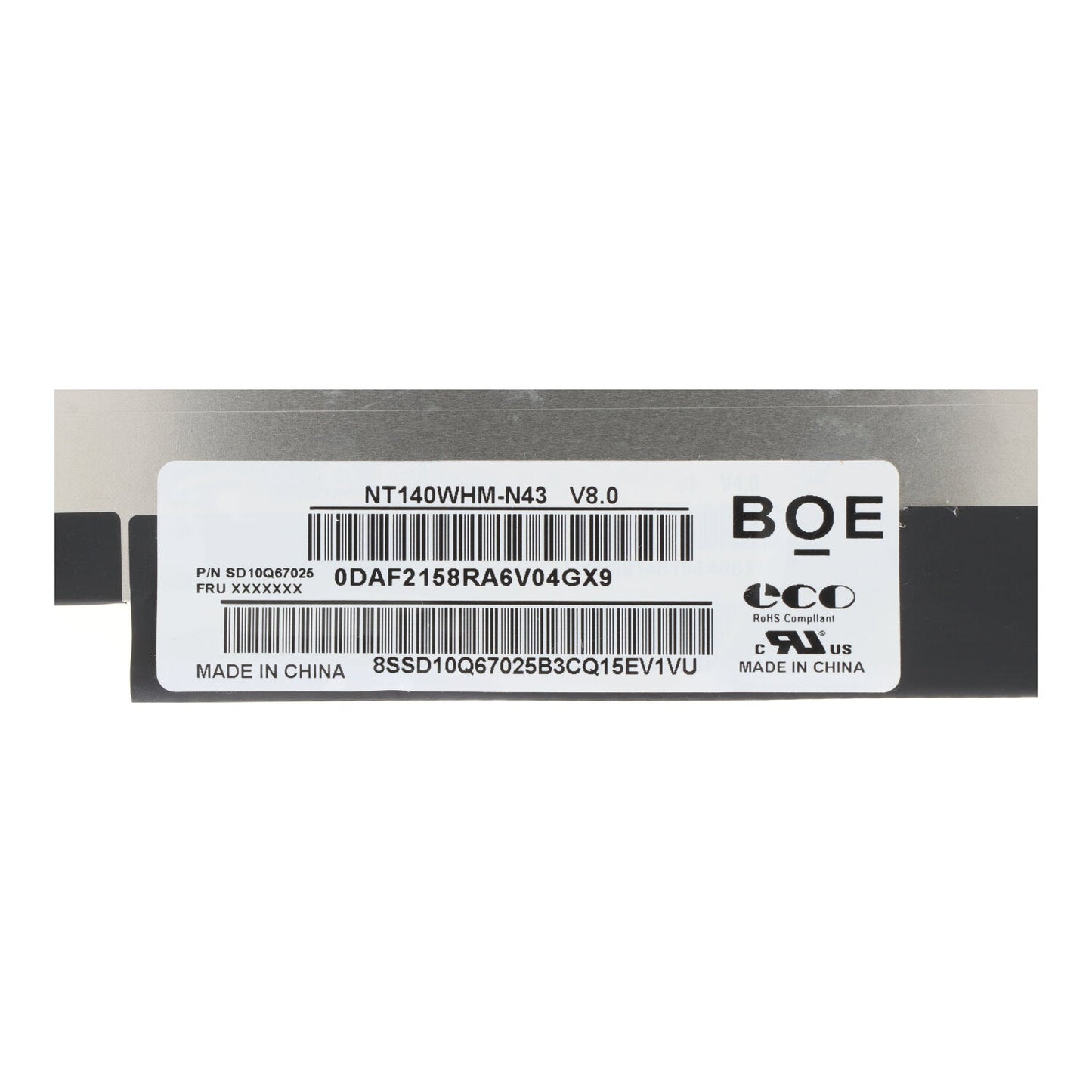 14.0 Inch NT140WHM - N43 LCD Display Glanzend 1366*768 Origineel 30Pin