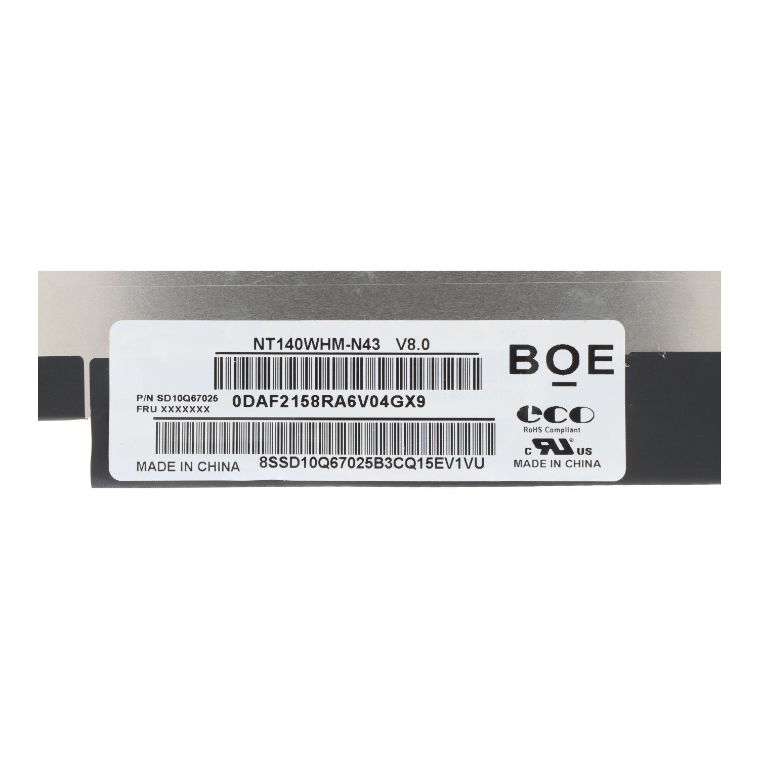 14.0 Inch NT140WHM - N43 LCD Display Glanzend 1366*768 Origineel 30Pin