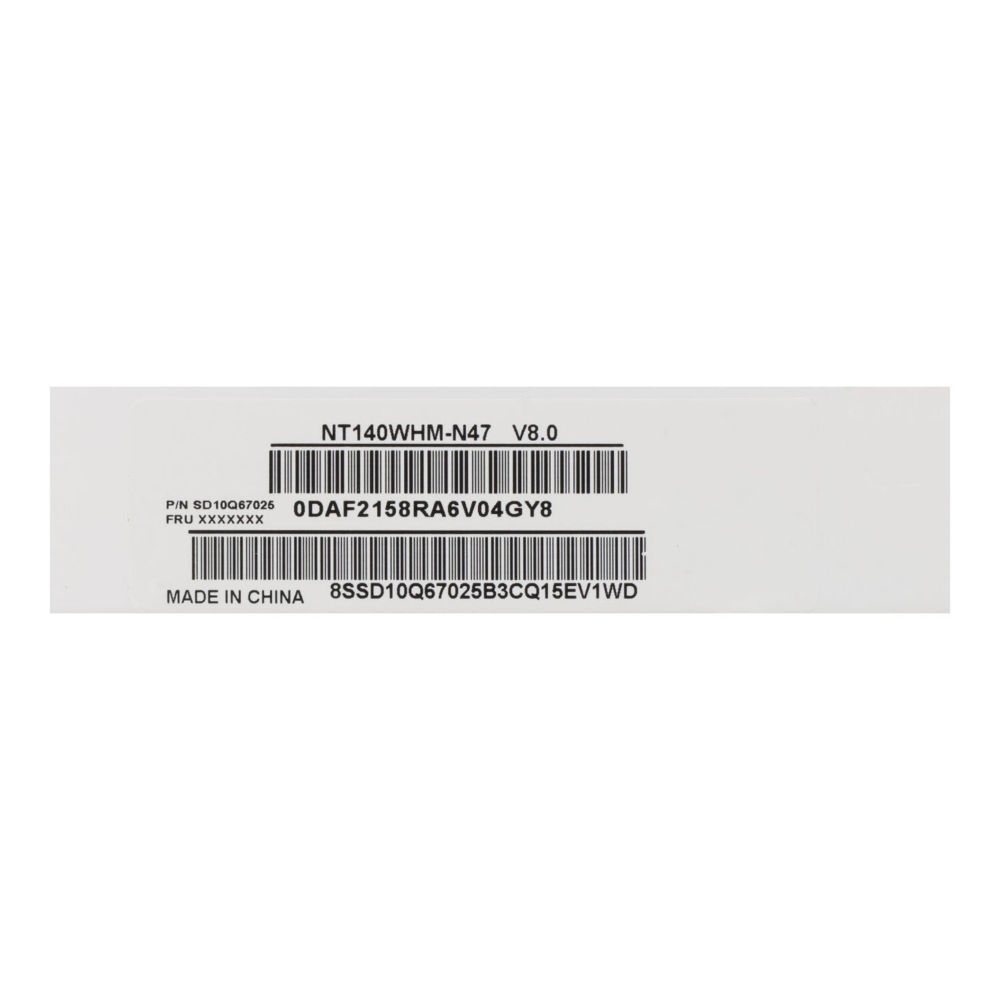14.0 inch NT140WHM - N47 lcd display niet - touch glanzend 1366*768 origineel lvds 40pin