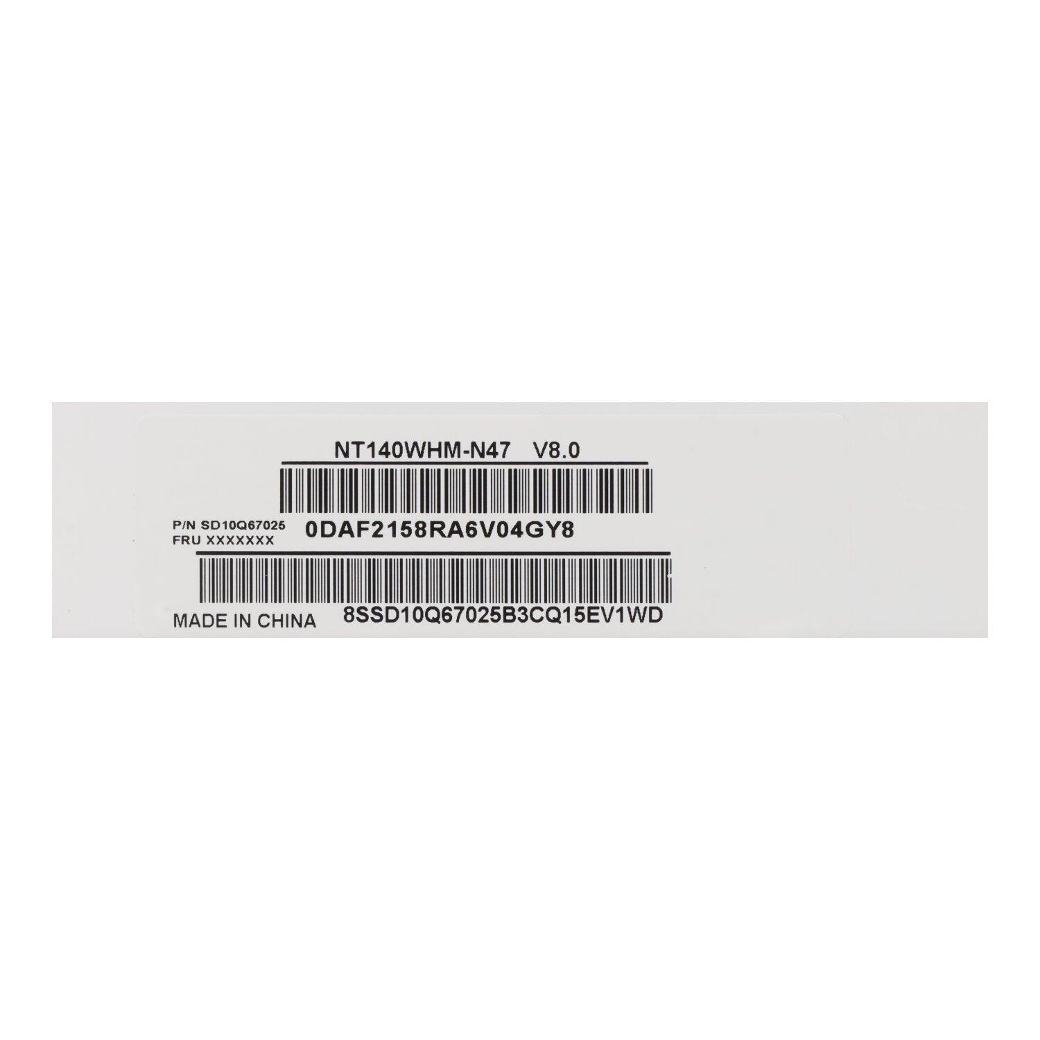 14.0 inch NT140WHM - N47 lcd display niet - touch glanzend 1366*768 origineel lvds 40pin