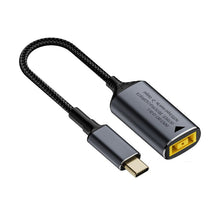 140W Lenovo DC vierkante poort female naar USB - C male oplaadkabel
