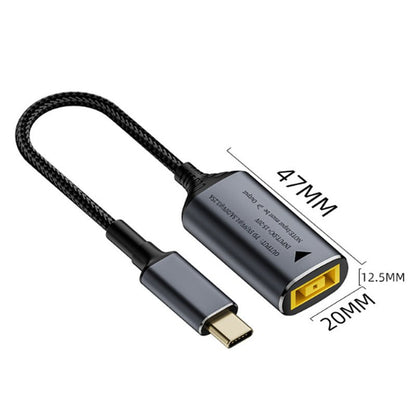 140W Lenovo DC vierkante poort female naar USB - C male oplaadkabel