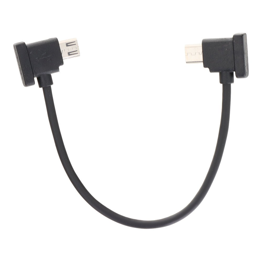 15 cm micro naar micro (gebogen aansluiting) datakabel voor DJI Mavic Pro / Mavic Mini / Spark zwart