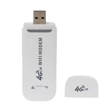 150Mbps 4G LTE USB Modem Netwerkadapter met WiFi Hotspot Simkaartslot Draadloze Router Wit