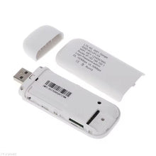 150Mbps 4G LTE USB Modem Netwerkadapter met WiFi Hotspot Simkaartslot Draadloze Router Wit