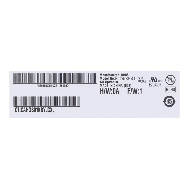 15.6 inch B156XW01 - V0 LCD display glanzend 1366*768 Origineel LVDS 40Pin