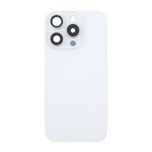 Batterij cover en Back Camera Lens en Bezel met Magnetische Ring, Metalen Plaat, Draadloze Lader Chip en Flitslicht voor iPhone 16 Pro Wit Titanium Origineel