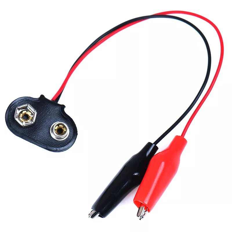 15CM 9V batterij klem naar alligator clip connector T - type voeding testlijn
