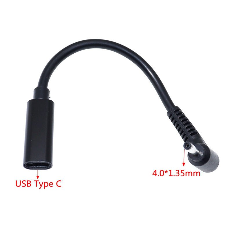 15cm USB - C (Female) naar 4.0*1.35mm (Male) adapter kabel voor laptop oplader