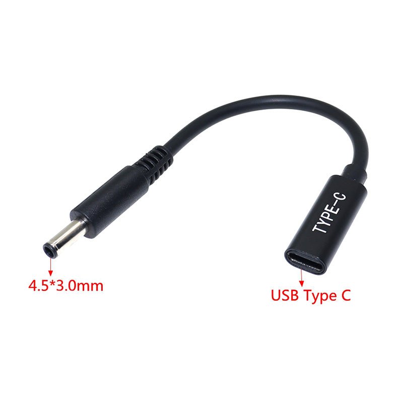 15cm USB - C (Female) naar 4.5*3.0mm (Male) adapterkabel voor laptop oplader