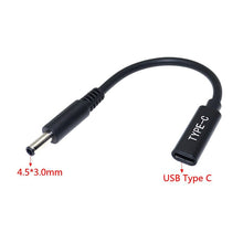 15cm USB - C (Female) naar 4.5*3.0mm (Male) adapterkabel voor laptop oplader