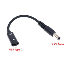 15cm USB - C (Female) naar 5.5*2.1mm (Male) Adapter Kabel voor Laptop Lader