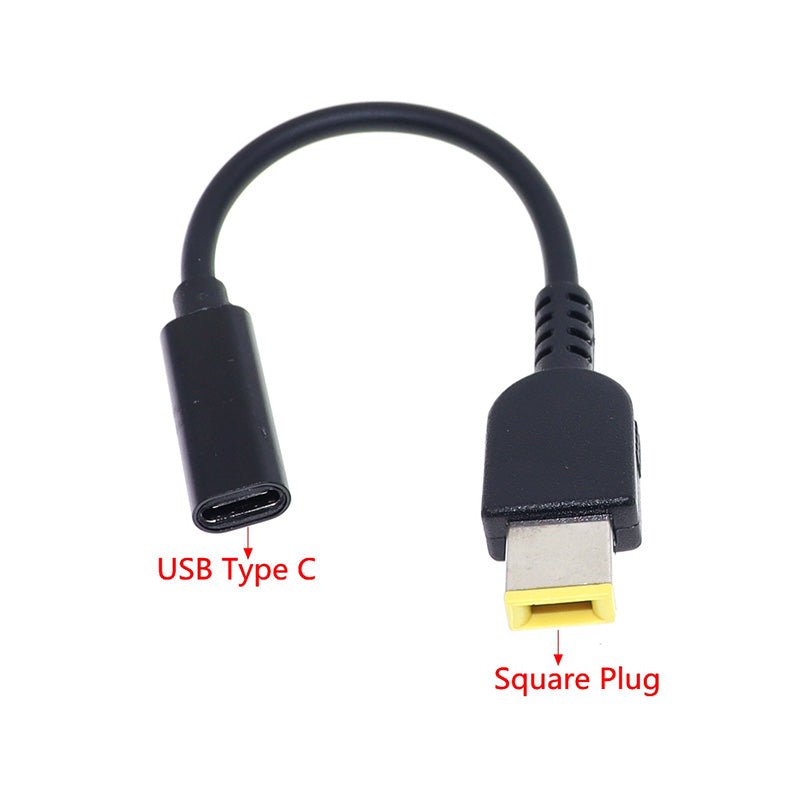 15cm USB - C (Female) naar Square Plug (Male) adapterkabel voor laptop oplader