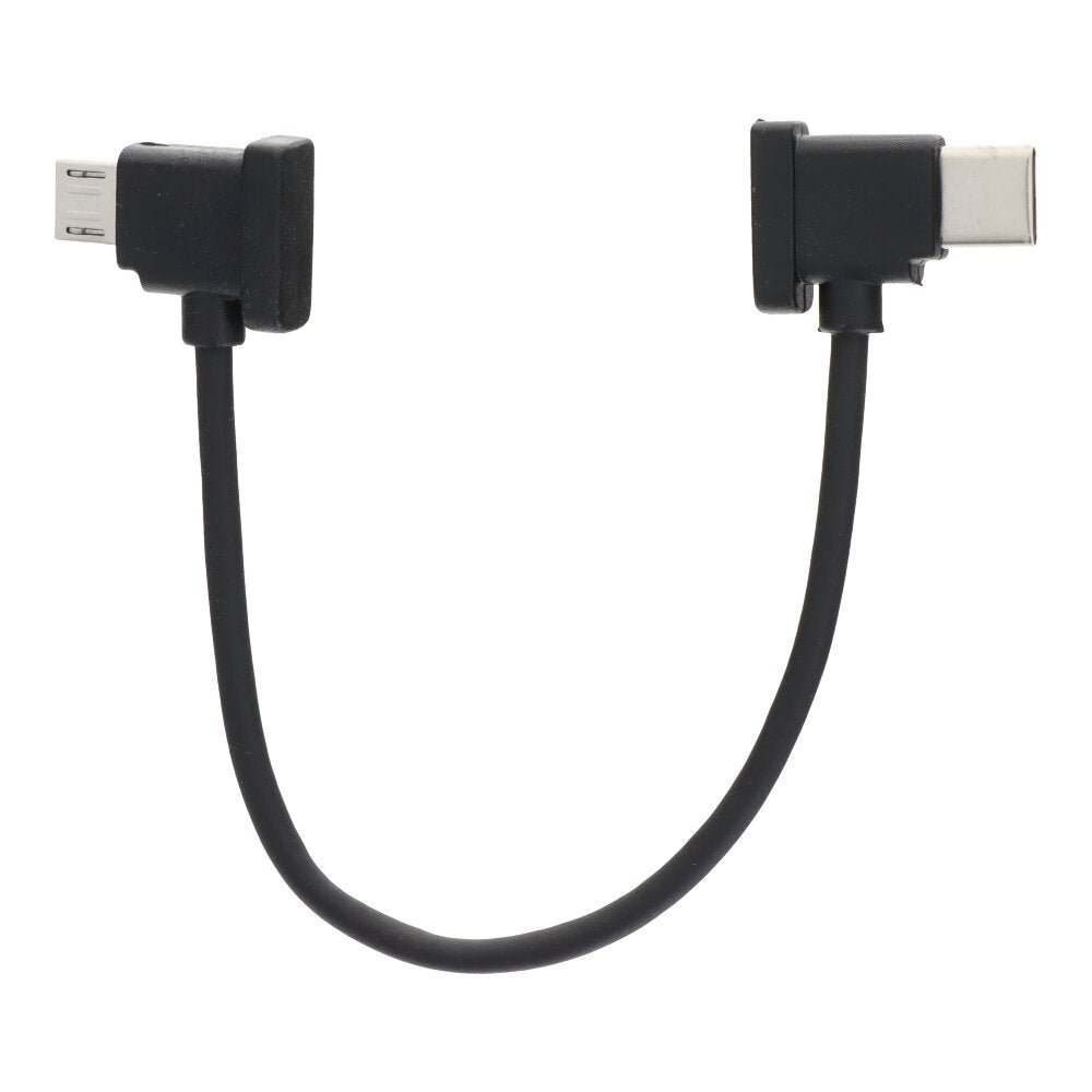15CM USB - C naar Micro (Gebogen hoofd) datakabel voor DJI Mavic Pro/Mavic Mini/Spark zwart