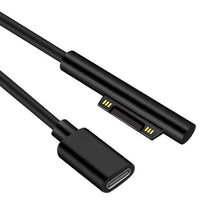 15cm USB - C naar Surface PD Magnetische Power Kabel voor Microsoft Surface Pro Zwart