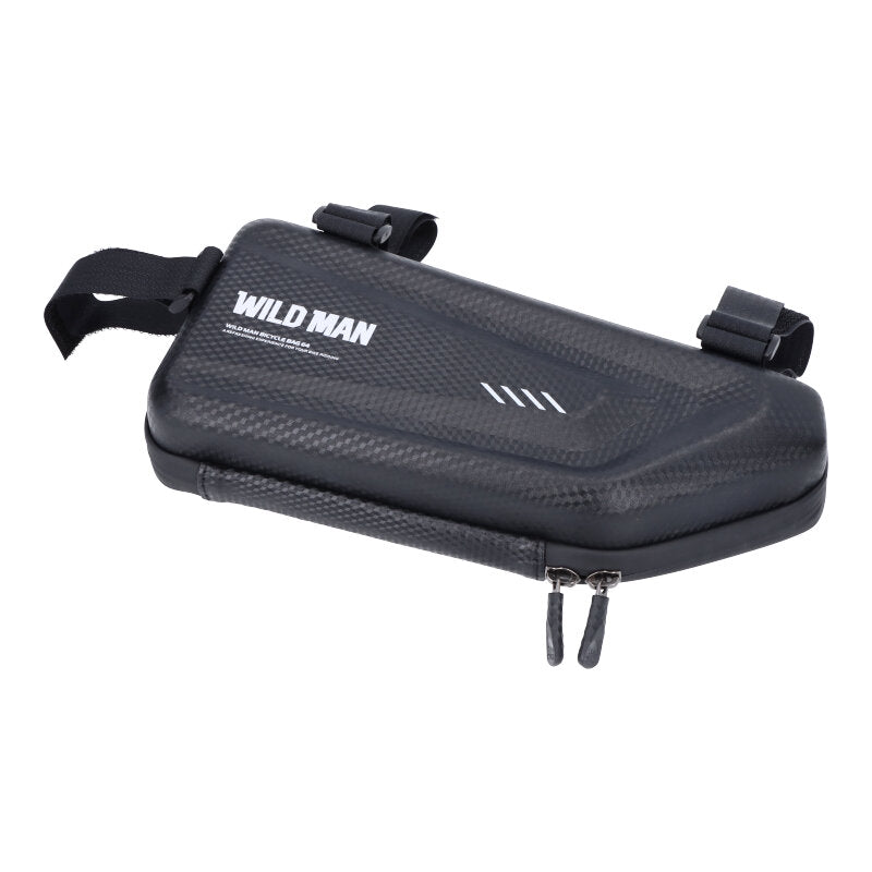 1.5L WILD MAN voorframe driehoekig waterdichte tas harde schaal voor fiets zwart