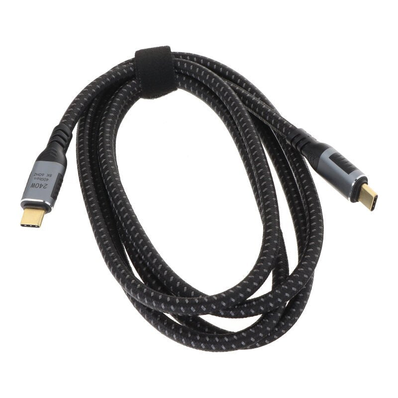 1.5m 240w 40gbps 8k 60hz USB - C (male) naar USB - C (male) USB4.0 snel opladen hoge snelheid dataoverdracht adapter met Thunderbolt 3 grijs