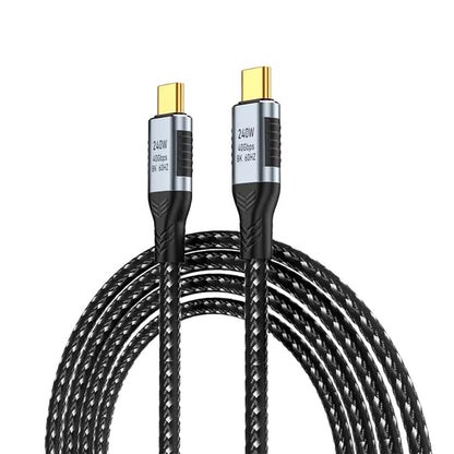 1.5m 240w 40gbps 8k 60hz USB - C (male) naar USB - C (male) USB4.0 snel opladen hoge snelheid dataoverdracht adapter met Thunderbolt 3 grijs