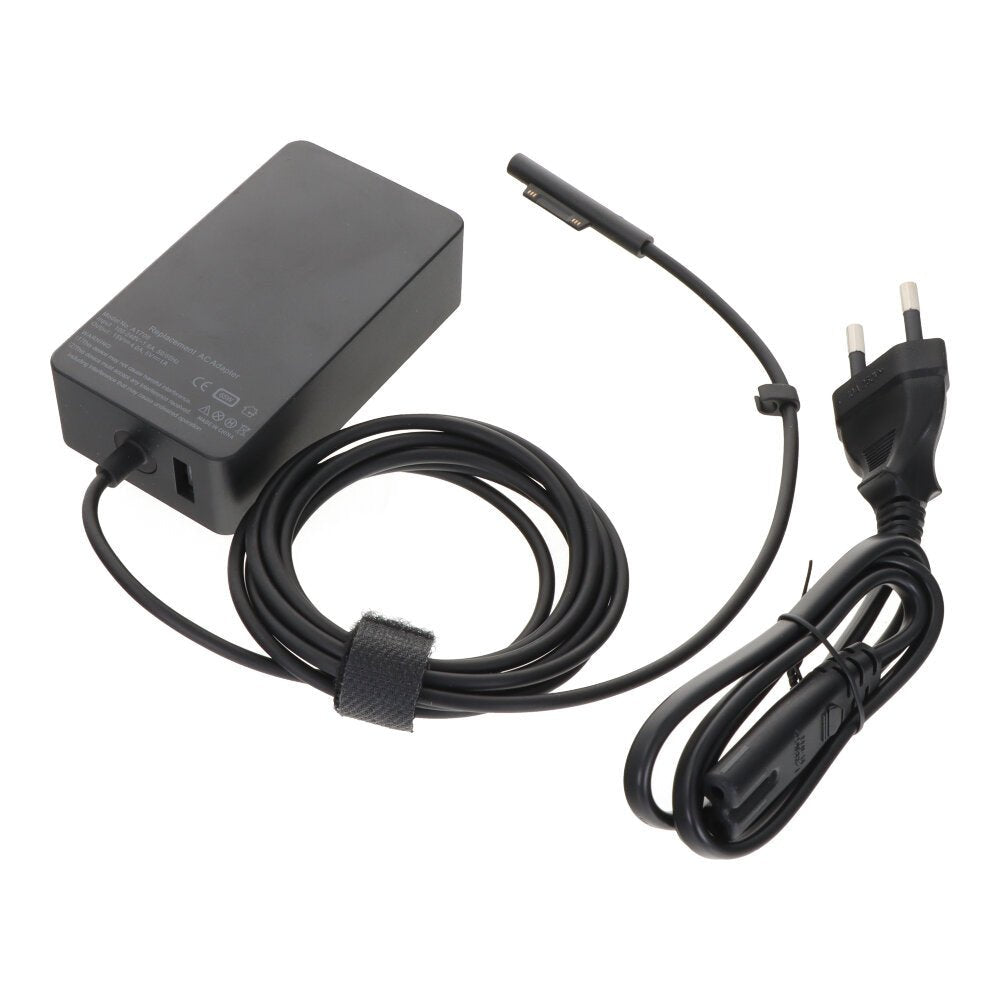 15V 4A 65W oplaadadapter met AC - stroomkabel voor Microsoft Surface Book/Pro 3/Pro 4/Pro 5/Pro 6 OEM zwart EU plug