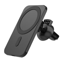 15W luchtuitgangen magnetische draadloze auto snellader voor iPhone zwart