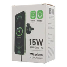 15W luchtuitgangen magnetische draadloze auto snellader voor iPhone zwart