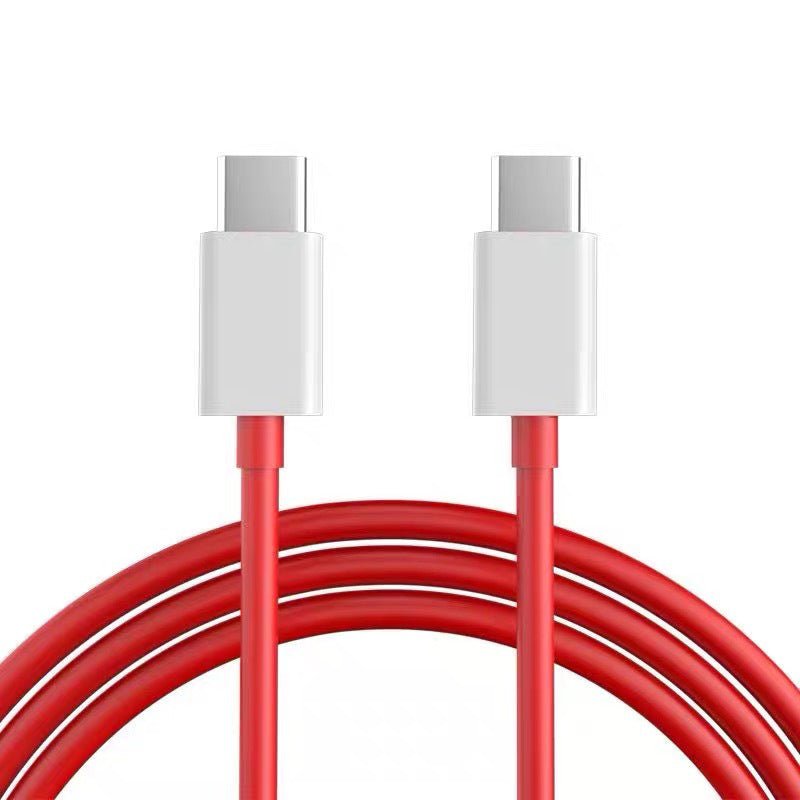 160W 10A 1M USB - C naar USB - C snellaad gegevenskabel voor Oneplus smartphone rood origineel