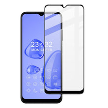 164mm silk screen full screen tempered glass screen protector voor Samsung Galaxy A03s A037 zwart