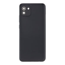 166mm batterij cover + back camera lens en bezel voor Samsung Galaxy A03 A035 A035G Europese versie zwart origineel