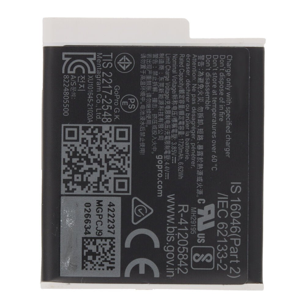 1720mAh batterij voor GoPro Hero 11/GoPro Hero 12 Origineel
