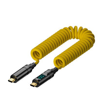 1,8M 8K 60Hz 20Gbps HD audio video transmissie 100W usb - c naar usb - c spring scalable snelladen datakabel geel