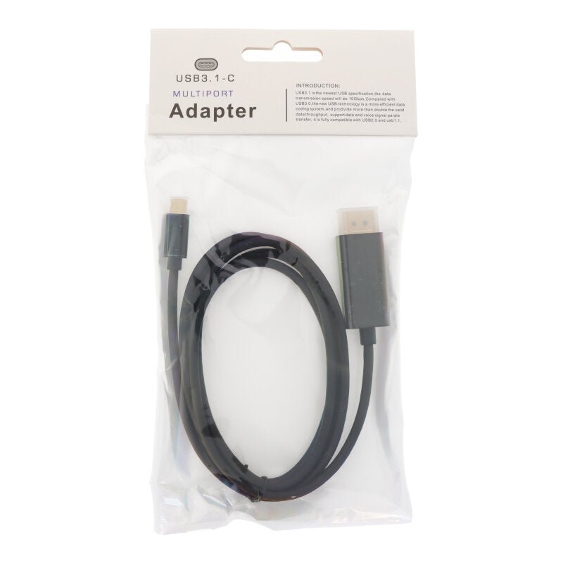 1.8M USB - C naar DisplayPort 4K (Male) 60Hz Kabel