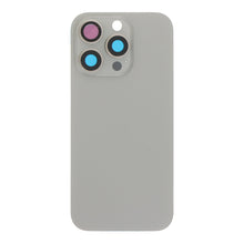 Batterij cover en back camera lens en bezel met magnetisme ring, metalen plaat, draadloze oplader chip en flitser voor iPhone 16 Pro Natural Titanium Origineel