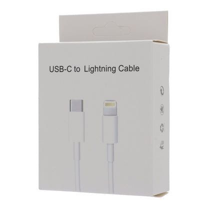 1M 20W USB oplaadkabel voor iPhone 12/12 Mini/12 Pro/12 Pro Max HQ Wit zonder logo