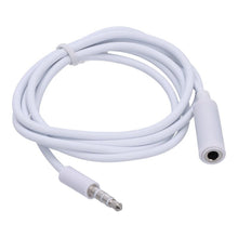1m 3.5mm (Male) naar 3.5mm (Female) oplaadkabel wit