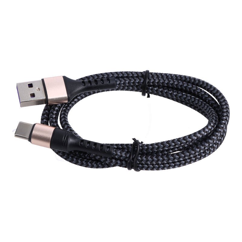 1M 5A PD40W Nylon gevlochten USB - C snellaad datakabel goud
